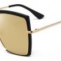 SHAUNA Oversize Half Frame Women Pink Mirror Square Sunglasses Fashion Ladies Tea Gradient Lens Shad
