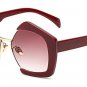 SHAUNA Fashion Women Half Frame Sunglasses Vintage Ladies Oversized Gradient/Clear Lens Glasses
