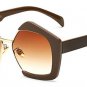 SHAUNA Fashion Women Half Frame Sunglasses Vintage Ladies Oversized Gradient/Clear Lens Glasses