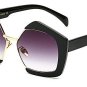 SHAUNA Fashion Women Half Frame Sunglasses Vintage Ladies Oversized Gradient/Clear Lens Glasses