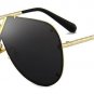 SHAUNA Oversize Women Rimless Sunglasses Brand Designer Fashion Men Gold Reflective Pilot Shades UV4