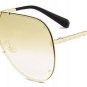 SHAUNA Oversize Women Rimless Sunglasses Brand Designer Fashion Men Gold Reflective Pilot Shades UV4