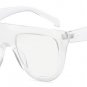 SHAUNA Oversize Flat Top Women Cat Eye Sunglasses Nail Decoration Vintage Men Gradient Lens Glasses