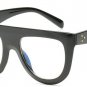 SHAUNA Oversize Flat Top Women Cat Eye Sunglasses Nail Decoration Vintage Men Gradient Lens Glasses