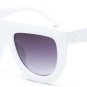 SHAUNA Oversize Flat Top Women Cat Eye Sunglasses Nail Decoration Vintage Men Gradient Lens Glasses