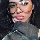 Oversized Women Hip Hop Sunglasses Brand Designer UV400 2017 New Big Size transparent lens Eyeglasse