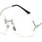 Unique Oversized Rimless Sunglasses Women Original Designer Gradient Vintage Eyeglasses Female Oculo