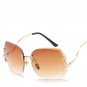 Unique Oversized Rimless Sunglasses Women Original Designer Gradient Vintage Eyeglasses Female Oculo