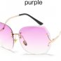 Unique Oversized Rimless Sunglasses Women Original Designer Gradient Vintage Eyeglasses Female Oculo