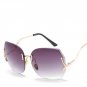 Unique Oversized Rimless Sunglasses Women Original Designer Gradient Vintage Eyeglasses Female Oculo