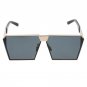Men Women Oversized Steampunk Square Sunglasses New Fashion Large Clear Lens Metal Mirror Sun Glasse