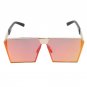 Men Women Oversized Steampunk Square Sunglasses New Fashion Large Clear Lens Metal Mirror Sun Glasse