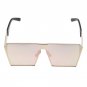 Men Women Oversized Steampunk Square Sunglasses New Fashion Large Clear Lens Metal Mirror Sun Glasse