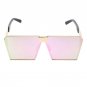 Men Women Oversized Steampunk Square Sunglasses New Fashion Large Clear Lens Metal Mirror Sun Glasse