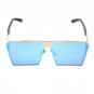Men Women Oversized Steampunk Square Sunglasses New Fashion Large Clear Lens Metal Mirror Sun Glasse