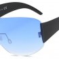 Oversize Integrated Lens Women Rimless Sunglasses Cool Men Big Size Goggle Glasses UV400