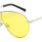 SHAUNA Oversize Summer Styles Women Pilot Sunglasses Fashion Yellow Tinted Lens Glasses