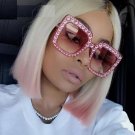 Brand Vintage Cat Eye Sunglasse Women Retro Rhinestone Designer Sun Glasses Square Oversized Sunglas