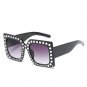 Brand Vintage Cat Eye Sunglasse Women Retro Rhinestone Designer Sun Glasses Square Oversized Sunglas