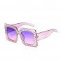Brand Vintage Cat Eye Sunglasse Women Retro Rhinestone Designer Sun Glasses Square Oversized Sunglas