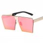 2017 New Big Frame Flat Top Women Sunglasses Fashion Brand Designer Oversized Clear Sun Glasses Men