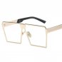 2017 New Big Frame Flat Top Women Sunglasses Fashion Brand Designer Oversized Clear Sun Glasses Men
