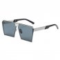 2017 New Big Frame Flat Top Women Sunglasses Fashion Brand Designer Oversized Clear Sun Glasses Men