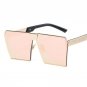 2017 New Big Frame Flat Top Women Sunglasses Fashion Brand Designer Oversized Clear Sun Glasses Men