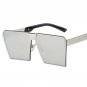 2017 New Big Frame Flat Top Women Sunglasses Fashion Brand Designer Oversized Clear Sun Glasses Men
