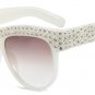 SHAUNA Luxury Crystal Decoration Oversize Women Cat Eye Sunglasses Fashion Ladies Pink Gradient Lens