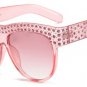 SHAUNA Luxury Crystal Decoration Oversize Women Cat Eye Sunglasses Fashion Ladies Pink Gradient Lens