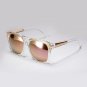 Women Fashion Mirror Reflective Lens Sunglasses Eyewear Men Oversized Goggles Glasses