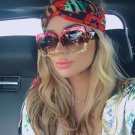 New Arrival Women Square Luxury Sunglasses Oversize rayed Unique Clear Female Sun Glass Eyeglasses B