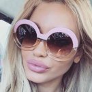 Fashion Vintage Oversized Sunglasses Round Retro Sun Glasses For Women Steampunk 2018 Designer Goggl