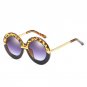 Fashion Vintage Oversized Sunglasses Round Retro Sun Glasses For Women Steampunk 2018 Designer Goggl
