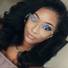 Oversized Cateye Sunglasses Women Rimlesss Transparent Brand Designer Elegant Lady Female Optics Cle