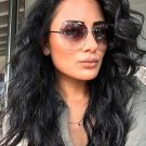 New Rimless Sunglasses Women Gradient Oversized Shades Metal Oculos Gafas Famale UV400 Protection Su