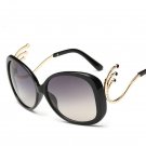 Fashion Sunglass Women Oversized Sunglasses Brand Designer Metal Crystal Direction Sun glasses Mirro