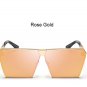 Big Fashion Brand Designer 2017 New Square Sunglasses Men Women Mirror Sun glasses Lady Flat Oversi