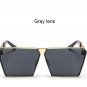 Big Fashion Brand Designer 2017 New Square Sunglasses Men Women Mirror Sun glasses Lady Flat Oversi