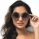 Oversized Size Flower Baroque Style Round Lens Circle Frame  Sunglasses Women Fashion Men Brand Desi