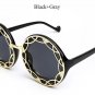 Oversized Size Flower Baroque Style Round Lens Circle Frame Sunglasses Women Fashion Men Brand Desi