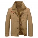 ABOORUN 2017 Military Mens Thick Jackets and Coats Plus Size Mens Bomber Jacket for Winter P6066