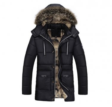 Selling winter men\'s down jacket warm men\'s Coat plus velvet hooded Overcoat clothing Cotton jacke