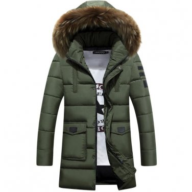 2017 Parka Men Cotton Thick Cotton Jacket New Long Winter  Parkas Warm Fashion Business Cotton Jacke