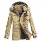 Winter Thick New Fashion Brand Men warm Fleece Hooded Jacket Coats Long Overcoat Cotton Jackets Mens