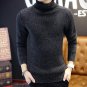 High quality Hot sale Fall Men turtleneck Pure Color Thick sweater Young students coat Men\'s clothi
