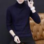 High quality Hot sale Fall Men turtleneck Pure Color Thick sweater Young students coat Men\'s clothi