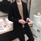 2017 New Winter Wool Coat Men Leisure Long Sections Woolen Coats Men\'s Pure Color Casual Fashion Ja