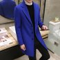 2017 New Winter Wool Coat Men Leisure Long Sections Woolen Coats Men\'s Pure Color Casual Fashion Ja